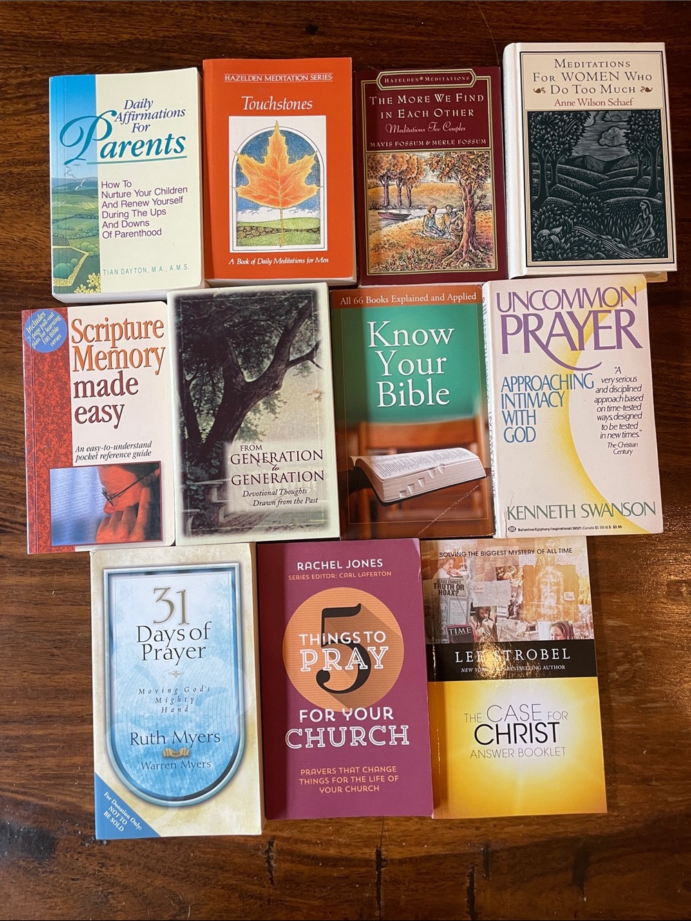 11 Mixed Bundle Lot of Christian Faith & Prayer Devotional Books